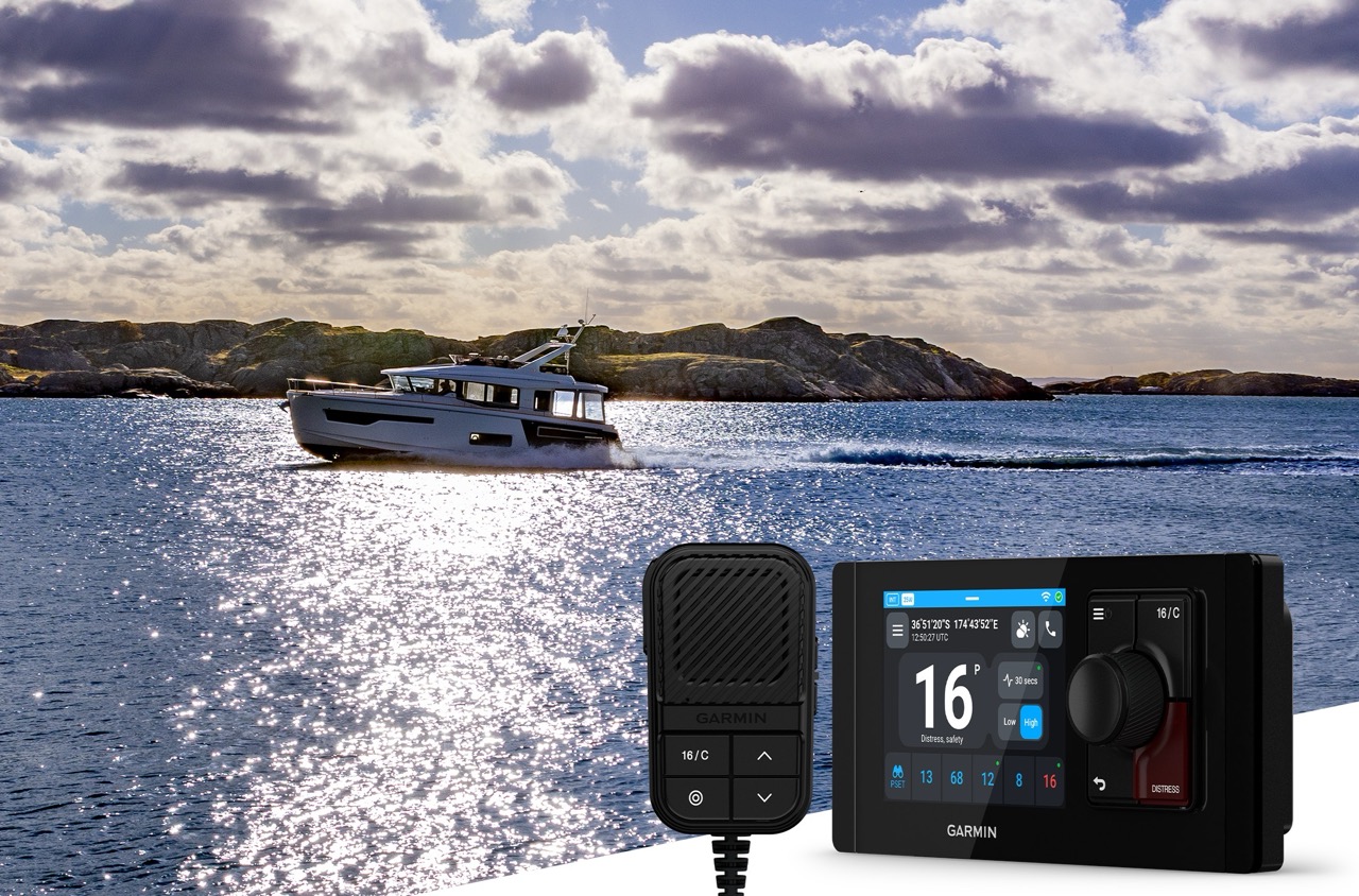 Never miss a word on the water with Garmin Signal VHF marine radios