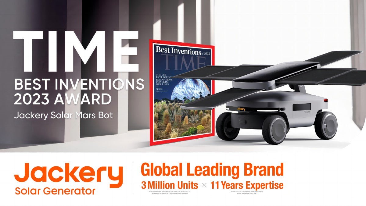 Jackery Solar Mars Bot 語獲 TIME 最佳發明獎